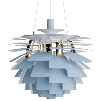 PH Artichoke hanglamp Ø600 Brass Metallised Dusty Blue
