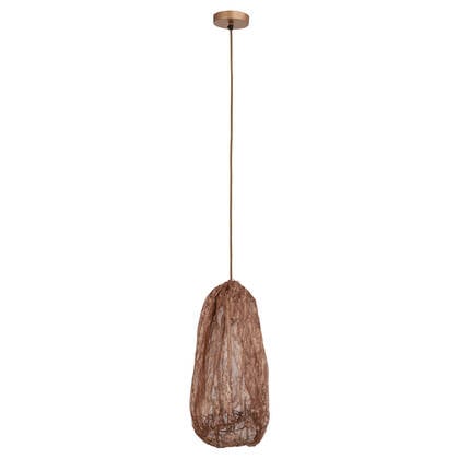 PTMD Maitia Copper Rough Looking Fabric Ceiling Lamp