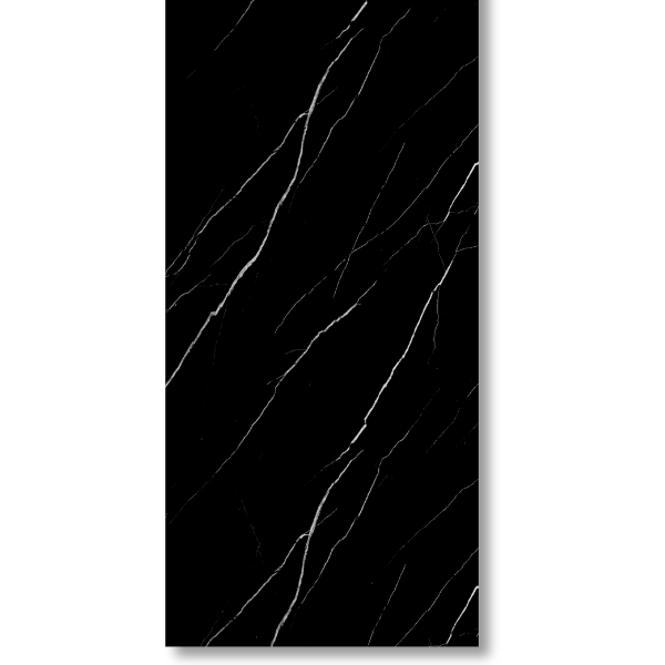 PVC Marmer Paneel Black White Glans 260x122x0,3cm - Afbeelding 2