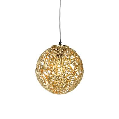 QAZQA Art deco hanglamp goud met zwart - Maro