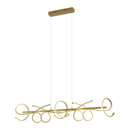 QAZQA Design hanglamp goud langwerpig 3-staps dimbaar - Krisscross