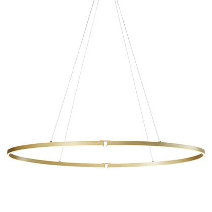 QAZQA Design hanglamp messing 120cm incl. LED 3-staps dimbaar -