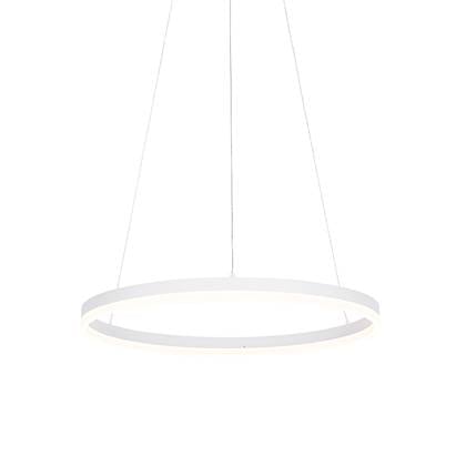 QAZQA Design hanglamp wit 60 cm incl. LED 3-staps dimbaar - Anello