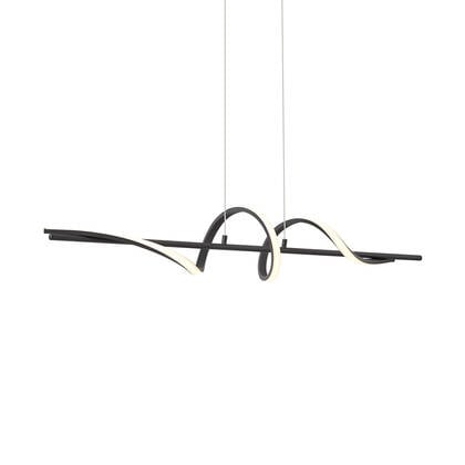 QAZQA Design hanglamp zwart 110cm incl. LED 3-staps dimbaar - Wokkel