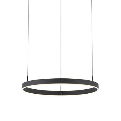 QAZQA Design hanglamp zwart 3-staps dimbaar easylift - Titmus