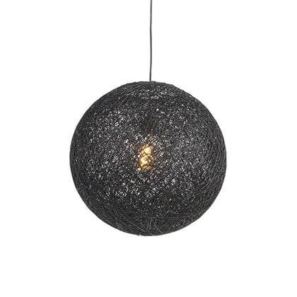 QAZQA Design hanglamp zwart bol 45cm - Corda