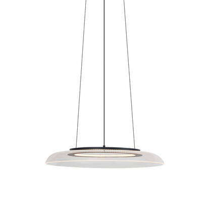 QAZQA Design hanglamp zwart en transparant 3-staps dimbaar -