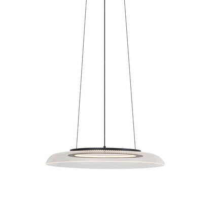QAZQA Design hanglamp zwart en transparant 3-staps dimbaar -