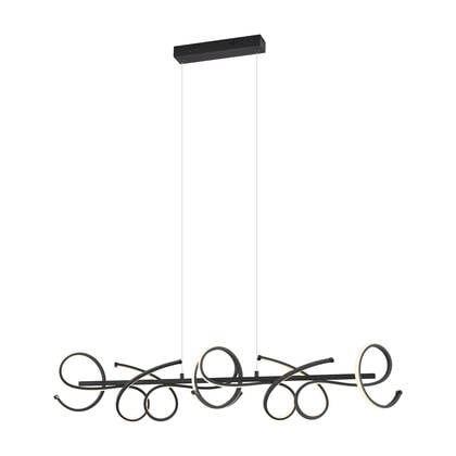 QAZQA Design hanglamp zwart langwerpig 3-staps dimbaar - Krisscross