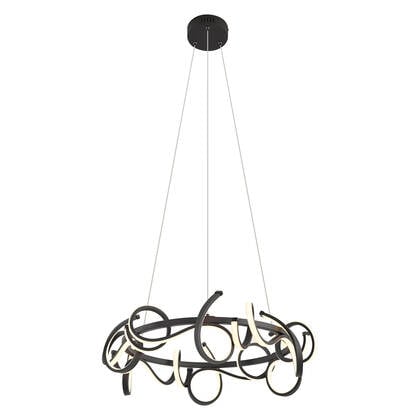 QAZQA Design hanglamp zwart rond 3-staps dimbaar - Krisscross