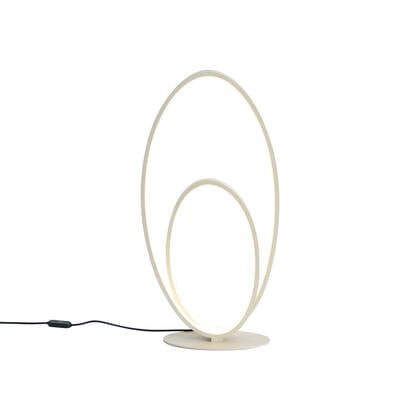 QAZQA Design tafellamp beige incl. LED 3-staps dimbaar - Boomerang