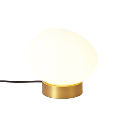 QAZQA Design tafellamp messing met opaal glas - Sally