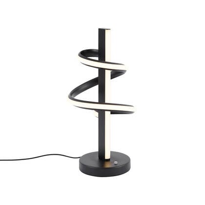 QAZQA Design tafellamp zwart incl. LED dimbaar - Rolla