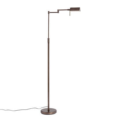 QAZQA Design vloerlamp donker brons incl. LED met touch dimmer -