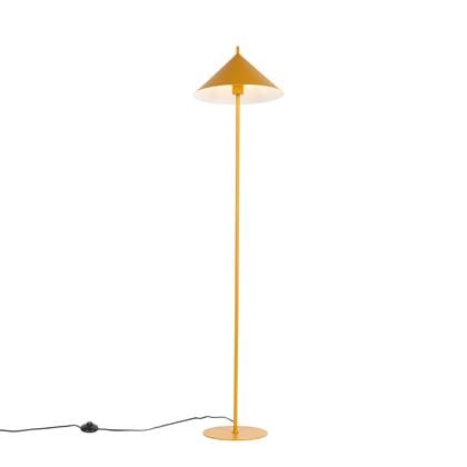 QAZQA Design vloerlamp geel driehoek - Triangolo