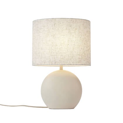 QAZQA Japandi tafellamp beige met linnen kap - Timo