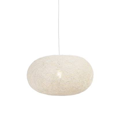 QAZQA Landelijke hanglamp wit 50 cm - Corda Flat