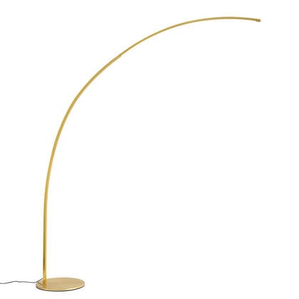 QAZQA Moderne booglamp messing incl. LED met touch dimmer - Arlow