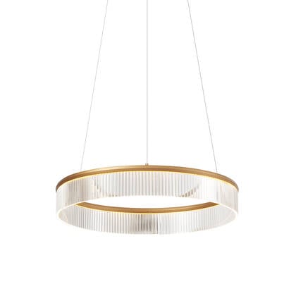 QAZQA Moderne hanglamp messing 59cm incl. LED 3-staps dimbaar -