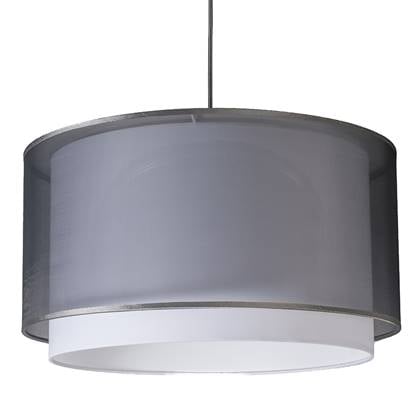 QAZQA Moderne hanglamp met kap zwart|wit 47|25 - Duo