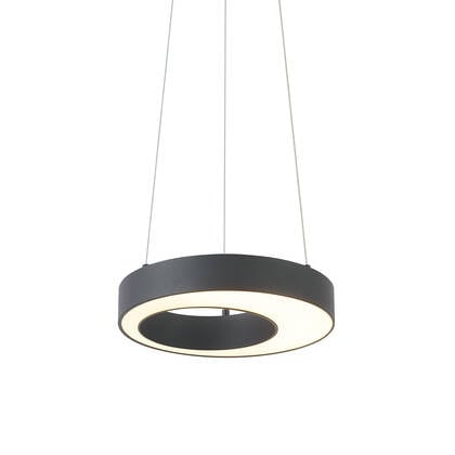 QAZQA Moderne hanglamp zwart 35cm 3-staps dimbaar - Organici