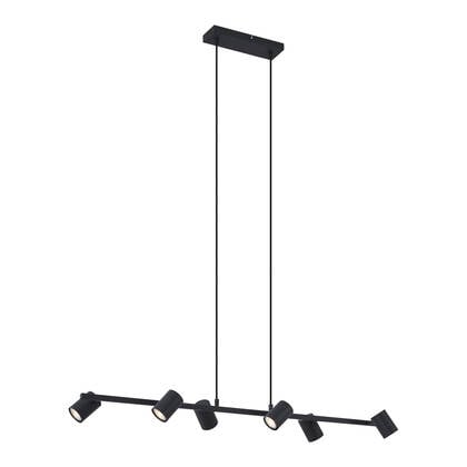 QAZQA Moderne hanglamp zwart 6-lichts - Jeana Straight
