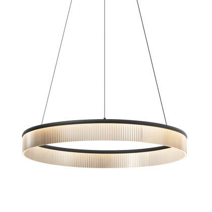QAZQA Moderne hanglamp zwart 78cm incl. LED 3-staps dimbaar - Anello