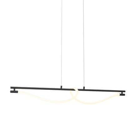 QAZQA Moderne hanglamp zwart incl. LED 3-staps dimbaar - Twirl