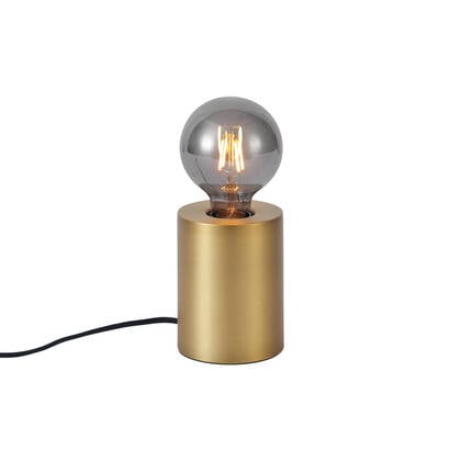 QAZQA Moderne tafellamp messing 13cm - Cylinder