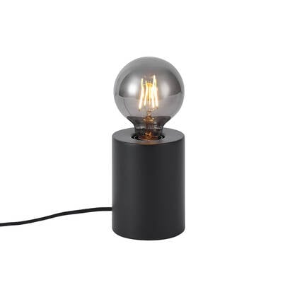 QAZQA Moderne tafellamp zwart 13cm - Cylinder
