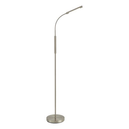 QAZQA Moderne vloerlamp staal incl. LED 3-staps dimbaar oplaadbaar -