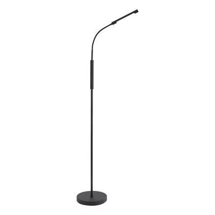 QAZQA Moderne vloerlamp zwart incl. LED 3-staps dimbaar oplaadbaar -