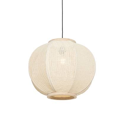 QAZQA Oosterse hanglamp naturel stof 48 cm - Rob