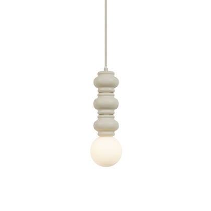 QAZQA Retro hanglamp beige met mat glas - Fedde