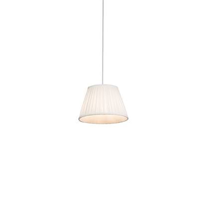 QAZQA Retro hanglamp crème 25 cm - Plisse