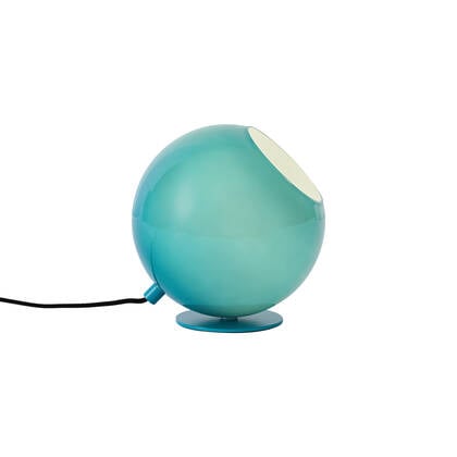 QAZQA Retro tafellamp blauw met glas - Mabel