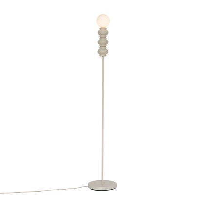 QAZQA Retro vloerlamp beige met mat glas - Fedde