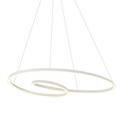 QAZQA Scandinavische hanglamp beige 110cm incl. LED 3-staps dimbaar -