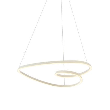 QAZQA Scandinavische hanglamp beige 72cm incl. LED 3-staps dimbaar -