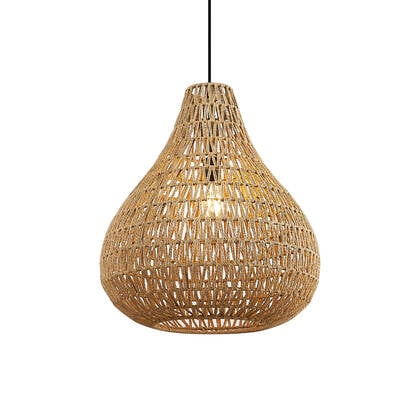 QAZQA Scandinavische hanglamp bruin 45cm - Lina Natural