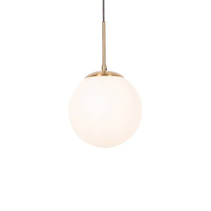 QAZQA Smart hanglamp goud met opaal glas incl. Wifi P45 - Flore