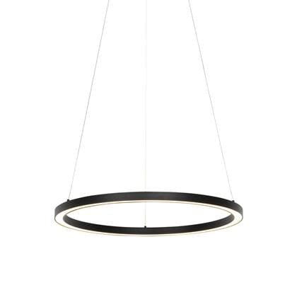 QAZQA Smart hanglamp zwart 60 cm incl. LED en RGBW - Girello