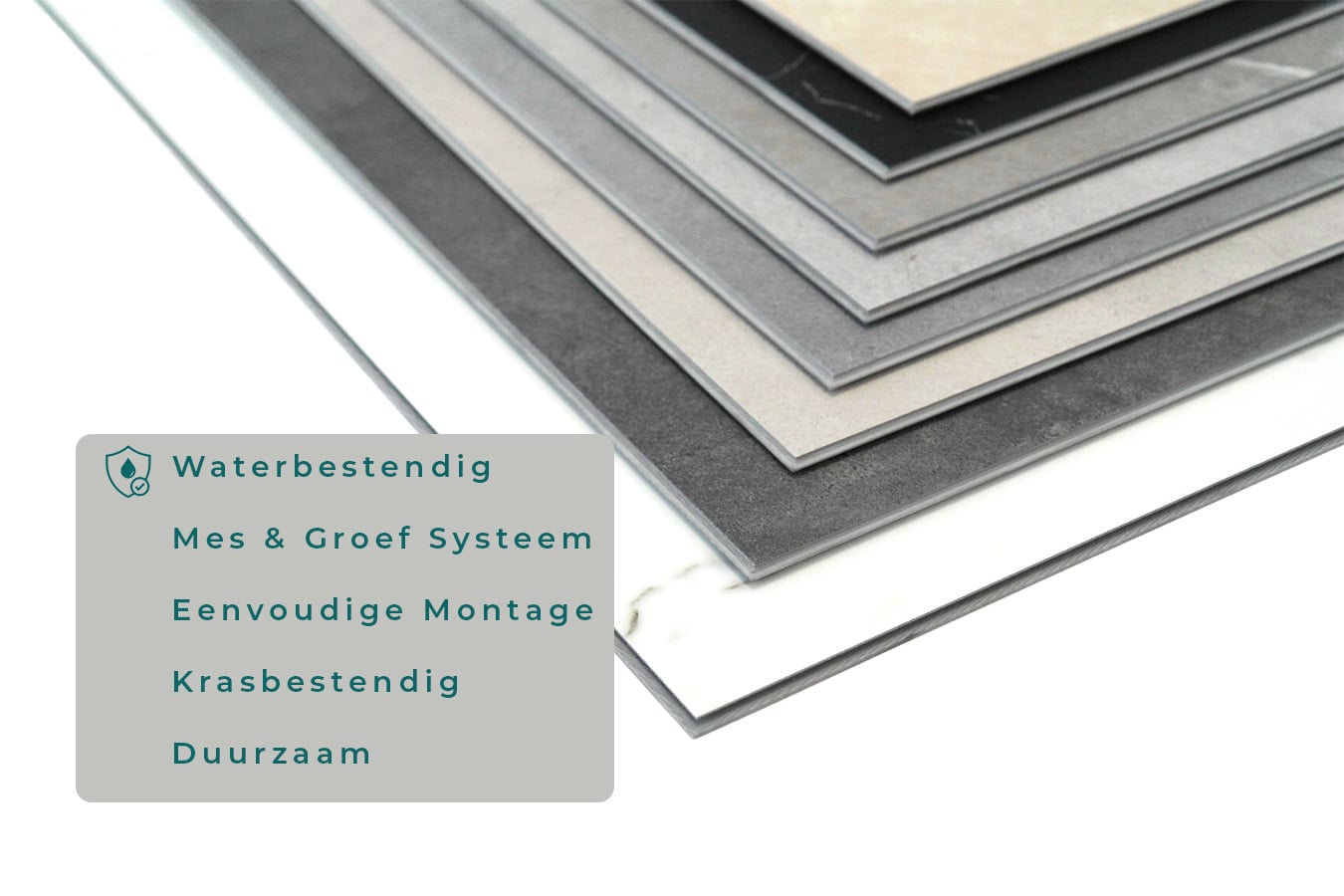 SPC Wandpaneel MAT Beton Medium - mes&groef 60x30cm | Badkamer Wandpanelen - Afbeelding 2