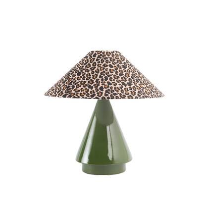 Sissy-Boy Groene tafellamp met leopard print
