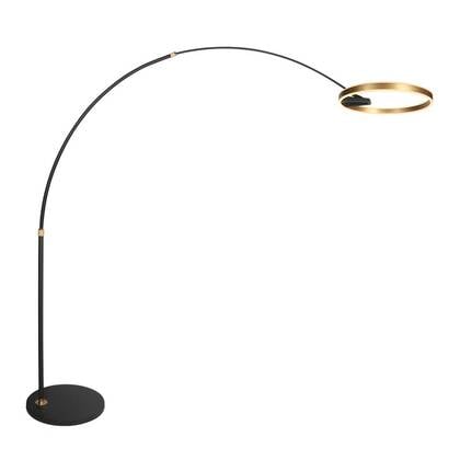 Steinhauer Booglamp Ringlux Zwart -Goud Led incl. Dimmer Ø 50cm