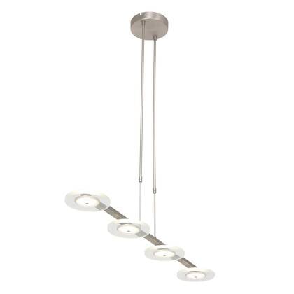 Steinhauer - Hanglamp Grijs Metaal|Glas - 4-Lichts - 120cm - Turound