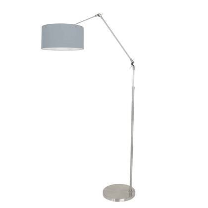 Steinhauer - Vloerlamp Grijs|Jeans Blauw Metaal|Linnen 100x40x250cm