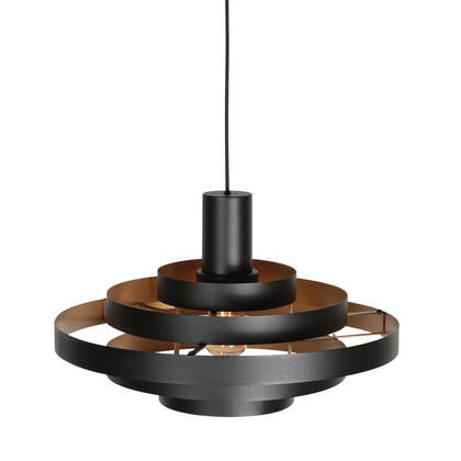 Steinhauer - hanglamp - Halo Cirque - zwart - metaal - Ø 50cm - E27 -