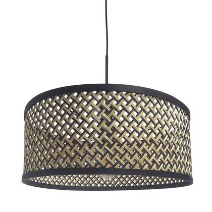 Steinhauer - hanglamp - Sparkled Light - zwart - bamboe metaal - Ø
