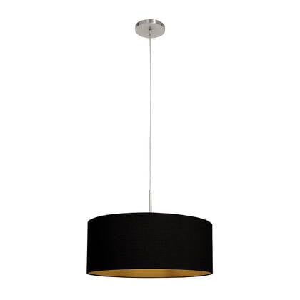 Steinhauer - hanglamp - Sparkled Light - zwart - linnen metaal - Ø